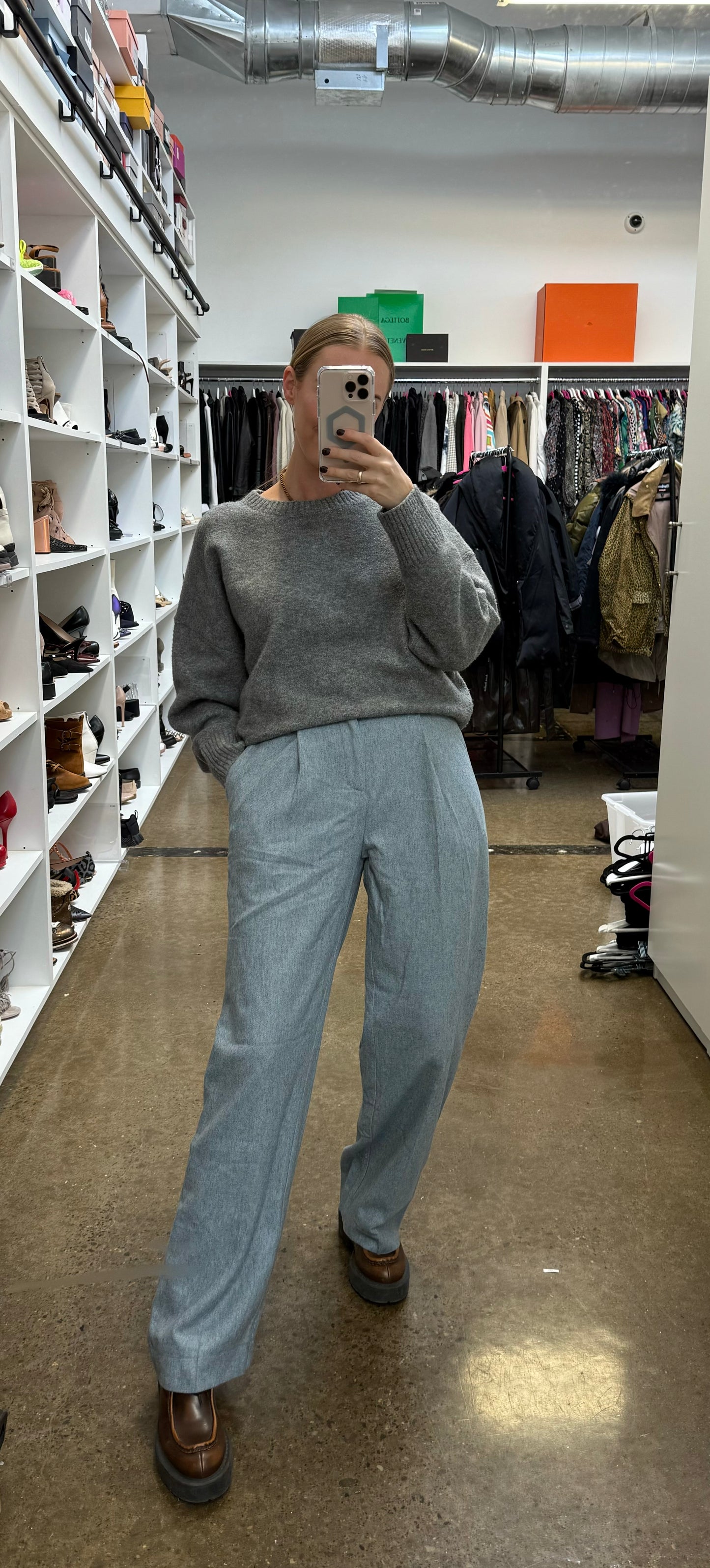 Estophe Studios - Blue/Grey Wool Trousers