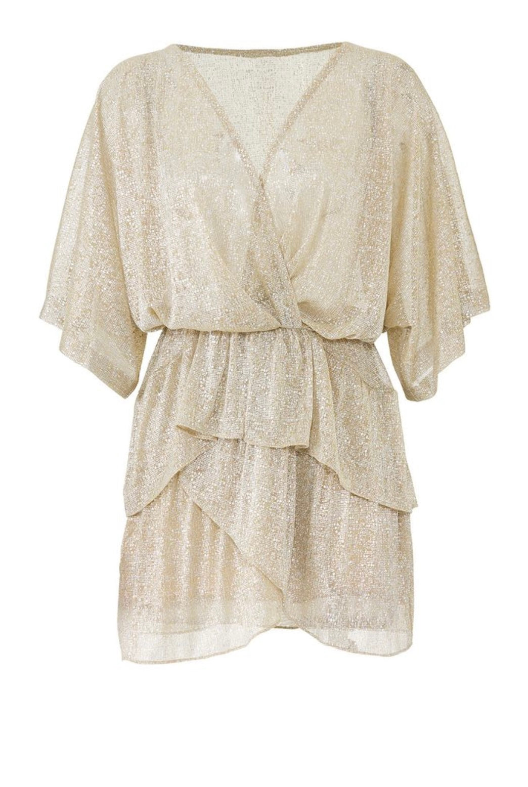 IRO - Gold Shimmer Draped Dress