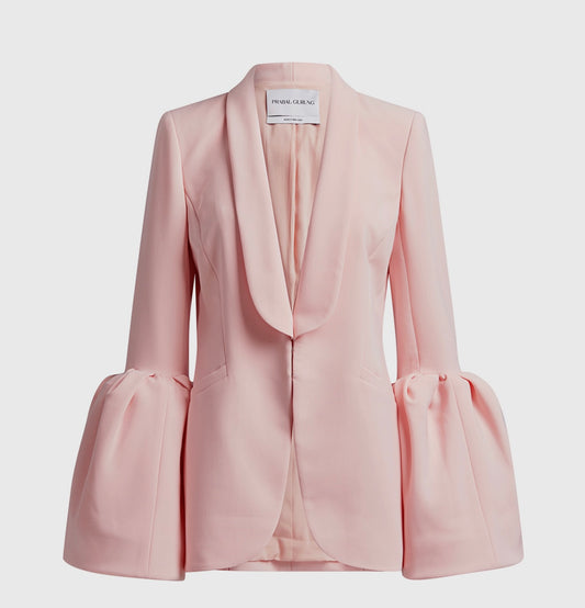 PRABAL GURUNG
Tulip-Sleeve Crepe Blazer