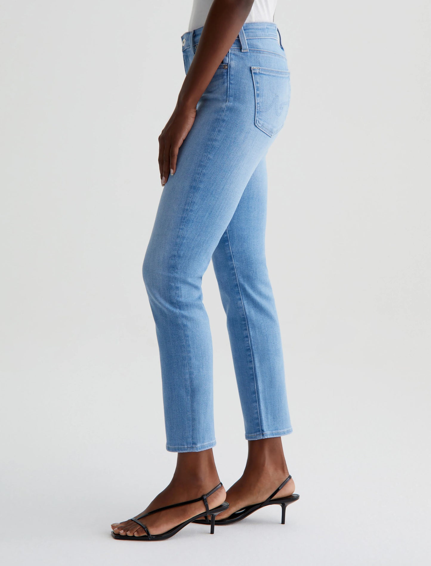 AG JEANS mari crop high rise slim straight