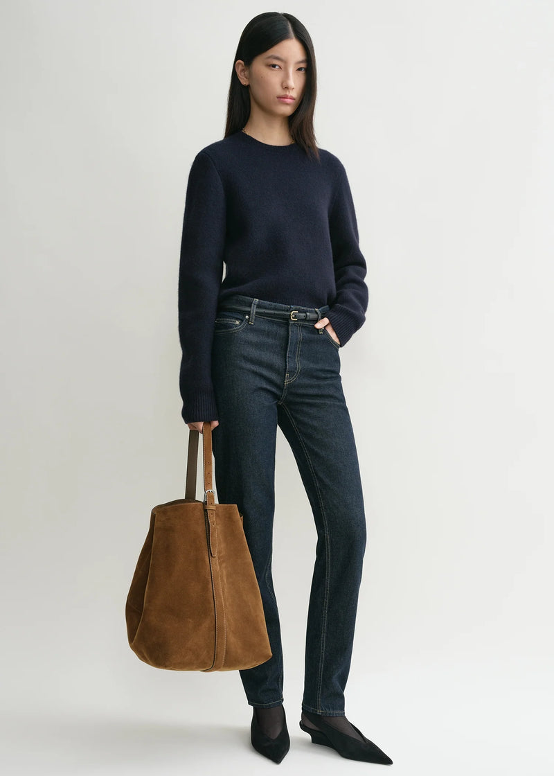 TOTEME belted suede tote