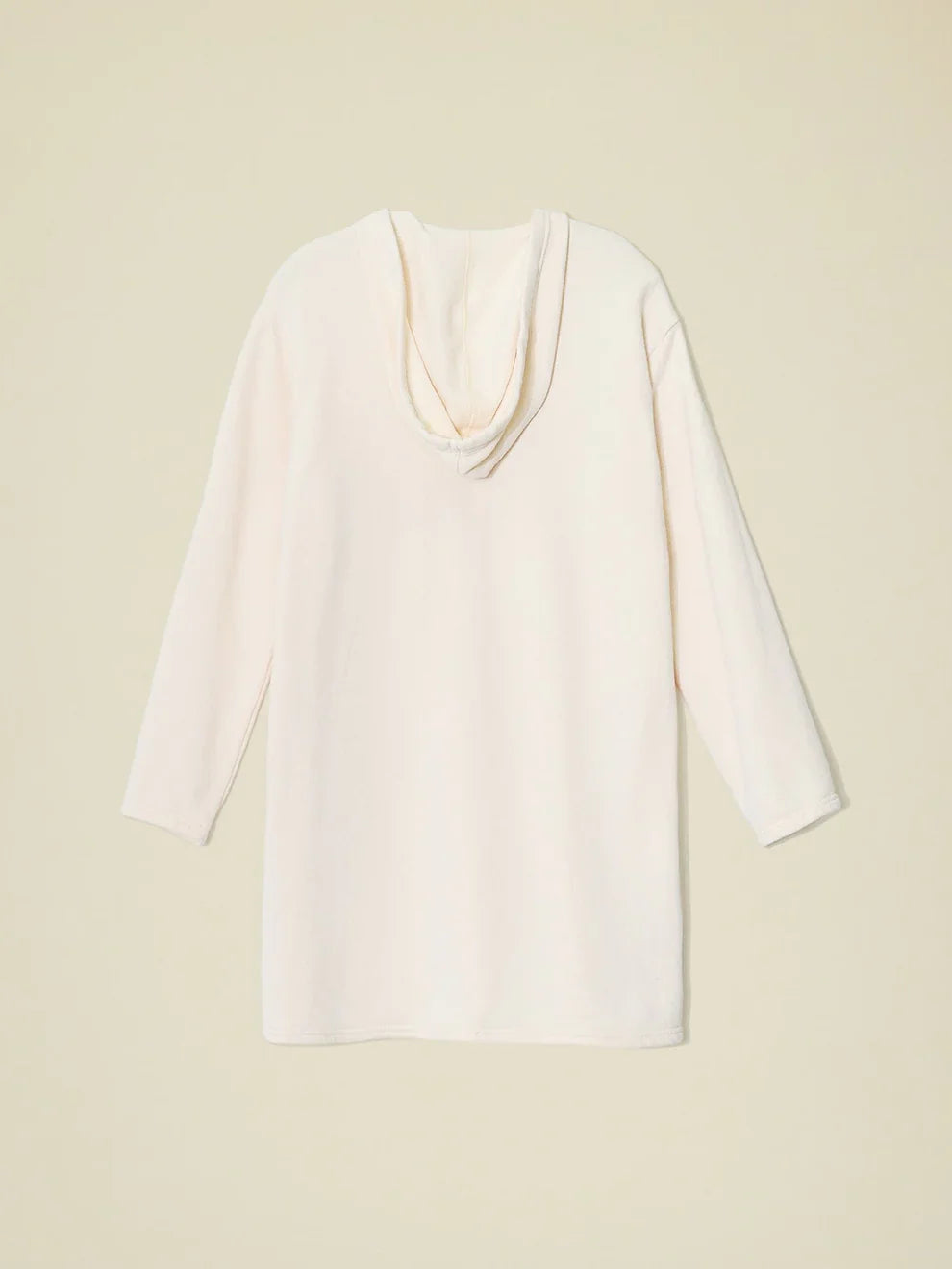 XIRENA cream hooded sweat dress