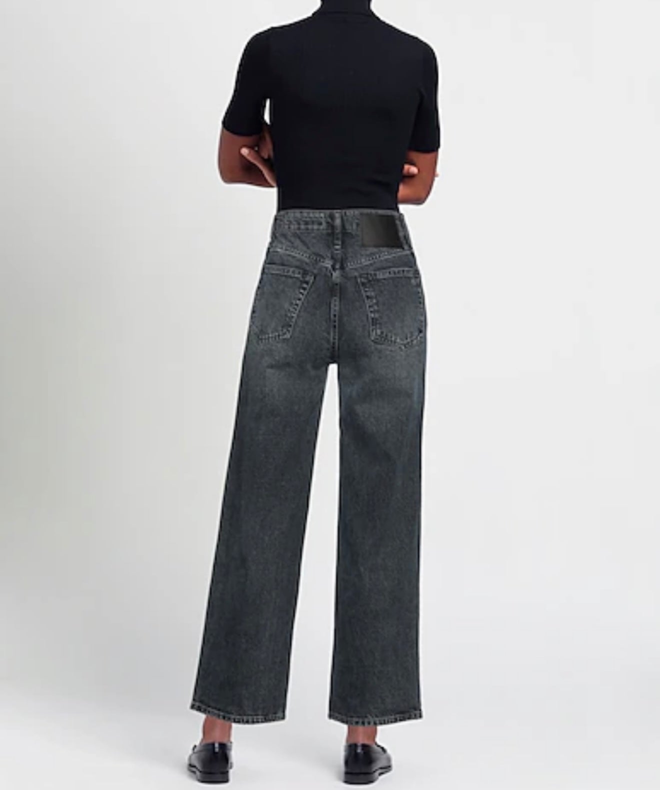 Rag & Bone - Ruth Super High-Rise Wide Leg - Clean Black Magic