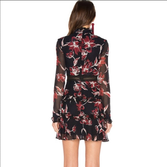 NICHOLAS navy/red floral dress