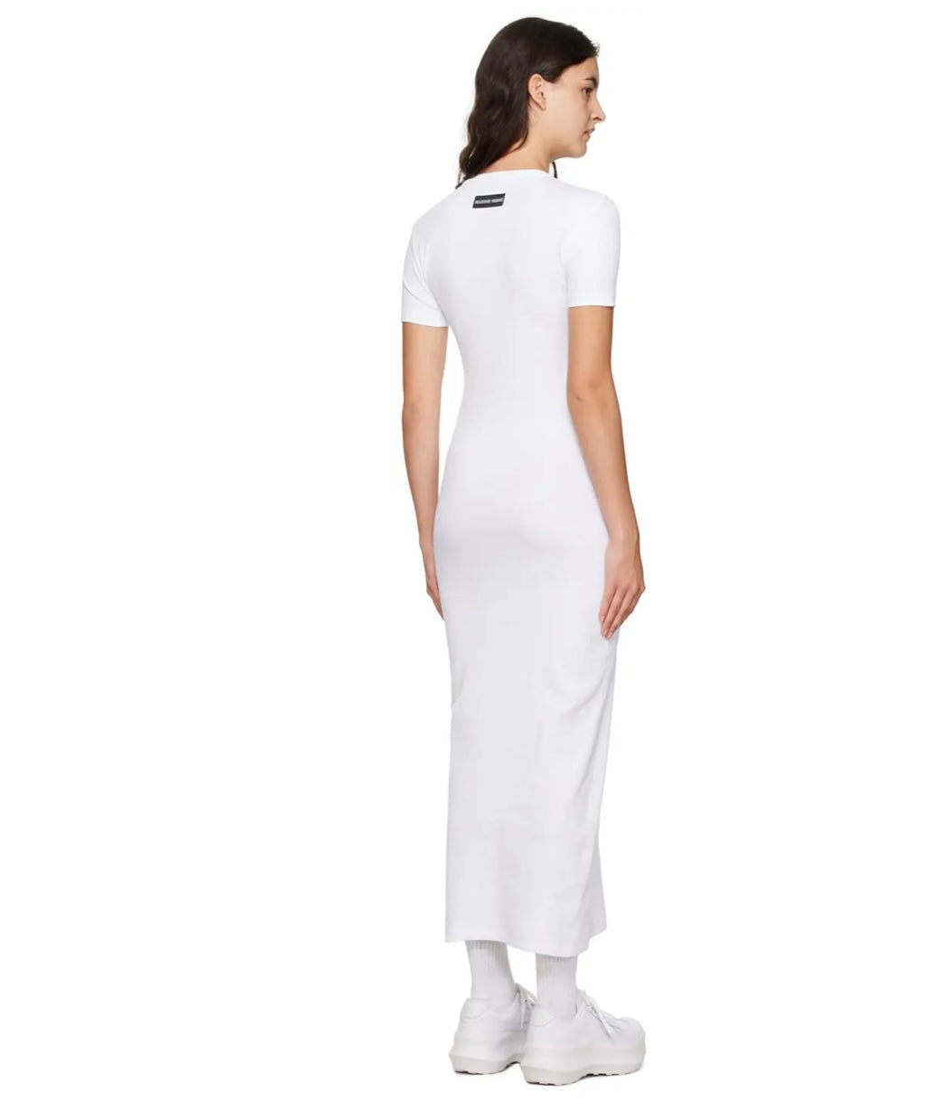 MARINE SERRE 
White Embroidered Maxi Dress - Wh10