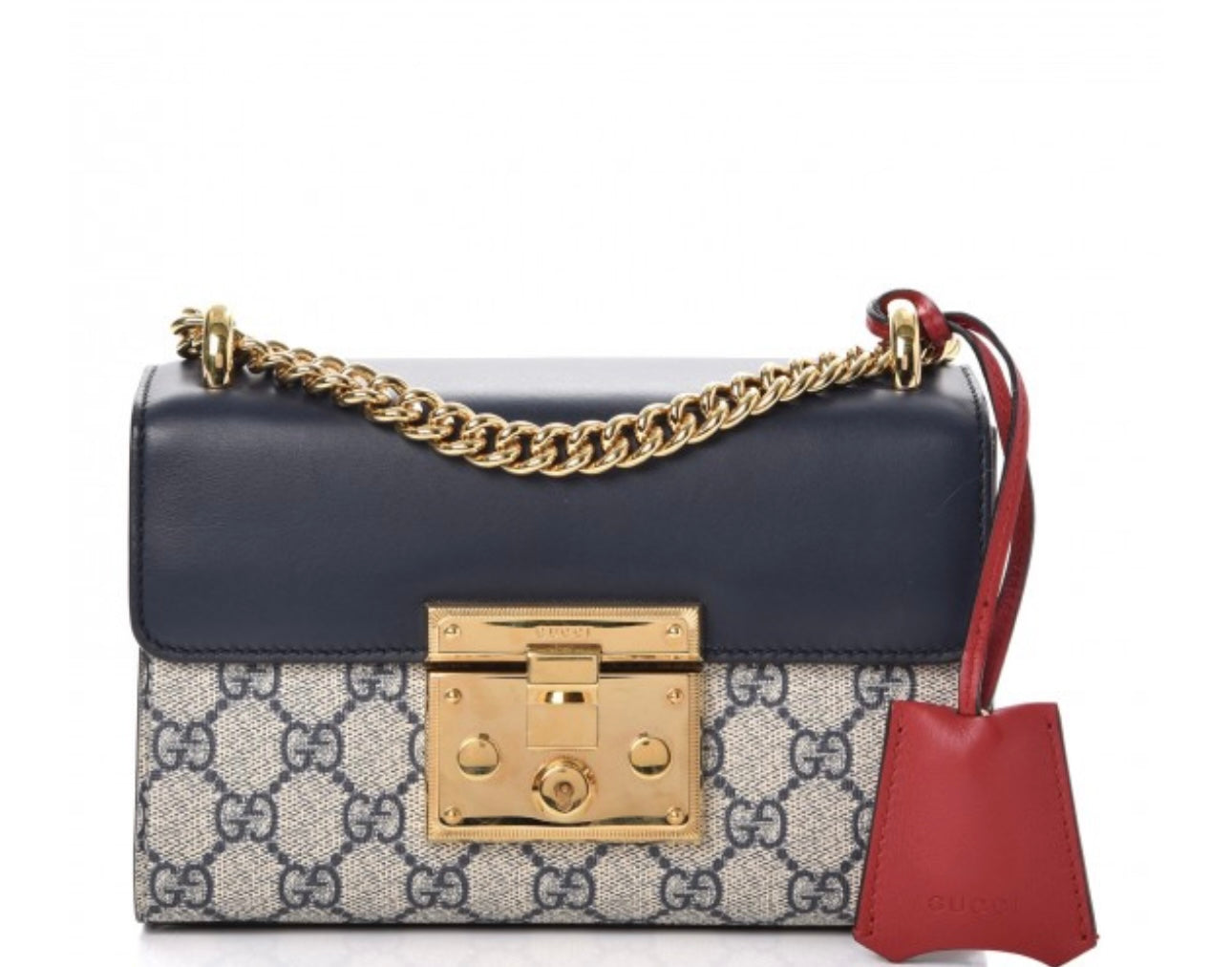 Preloved
Gucci Small GG Supreme Padlock Crossbody Bag