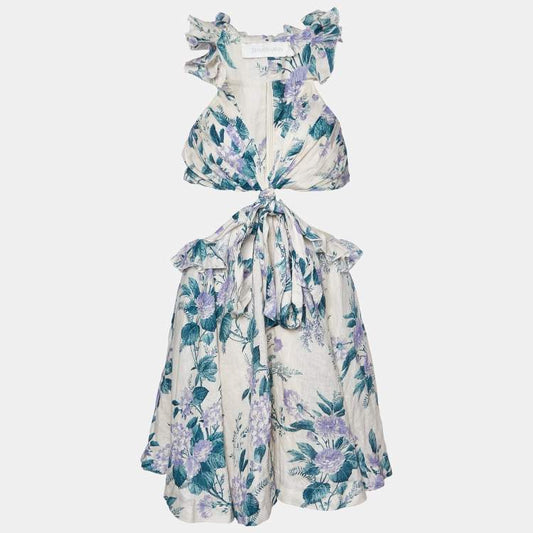 ZIMMERMANN mini retro print dress