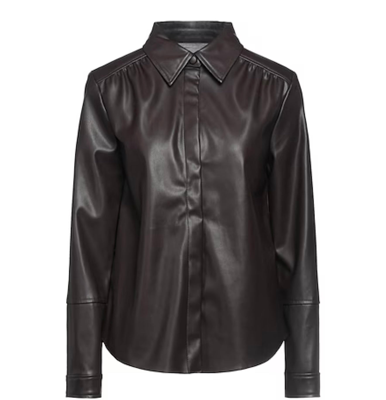 BA&SH - FAUX LEATHER BLOUSE