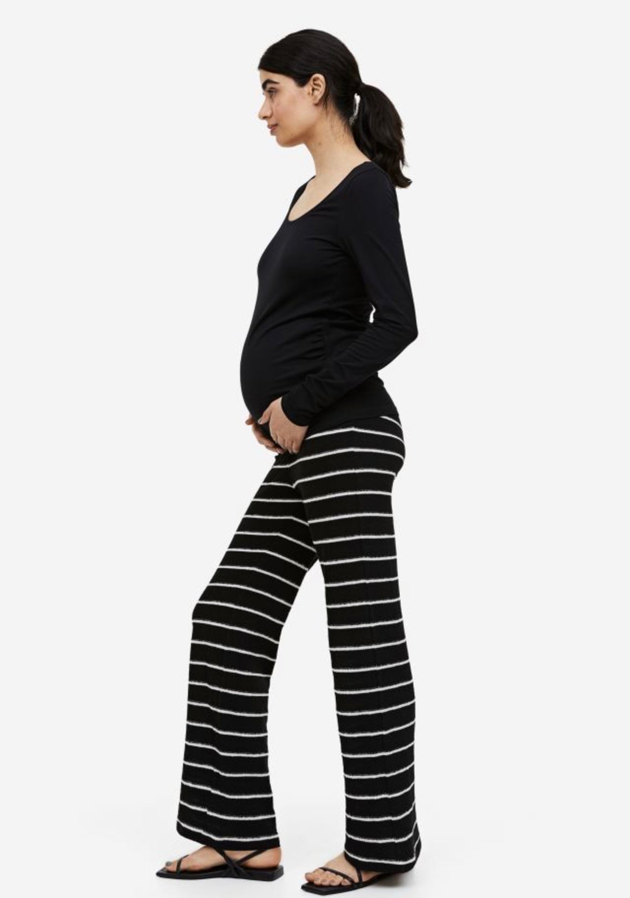 H&M MAMA Ribbed Jersey Pants