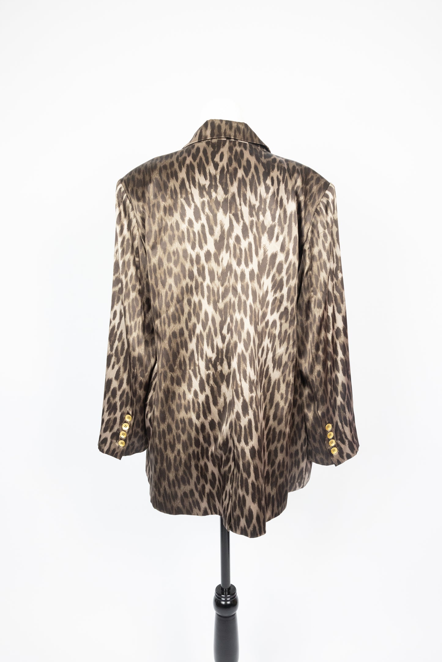 L' Agence Silk Leopard Blazer