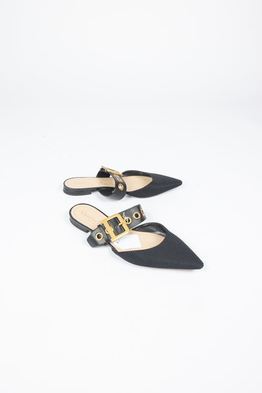 DIOR pointy toe flats with buckle