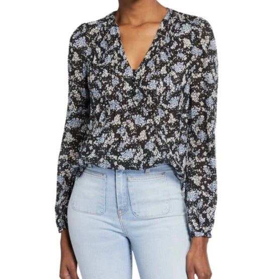 VERONICA BEARD blouse with blue floral