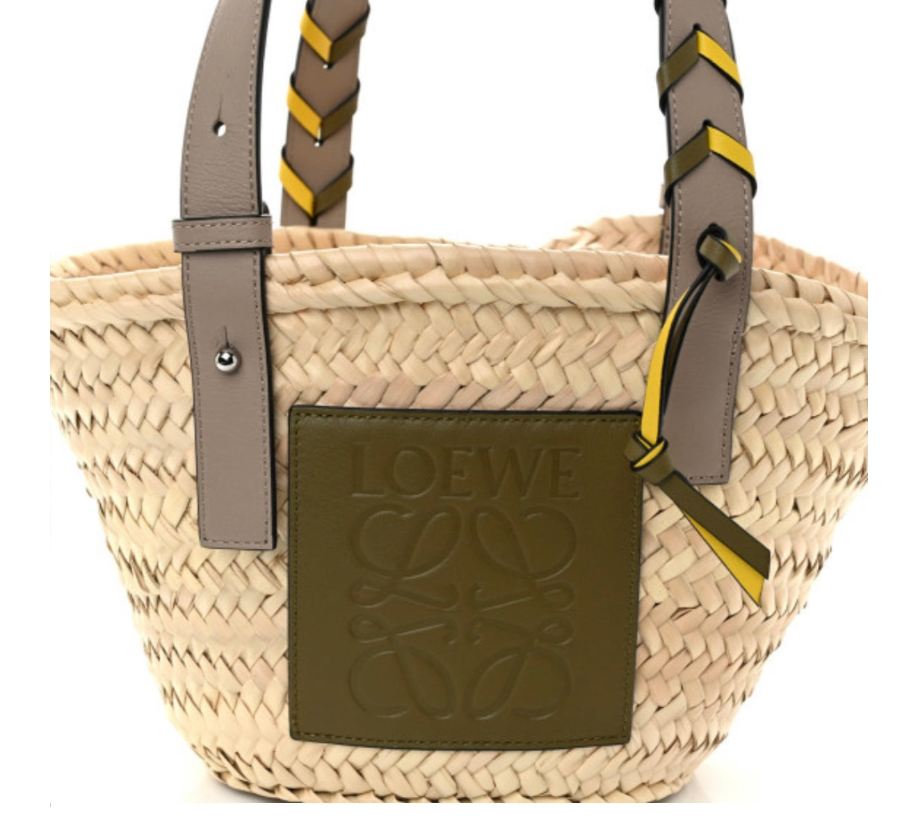 Loewe Beige Small Trimmed Basket Shoulder Bag