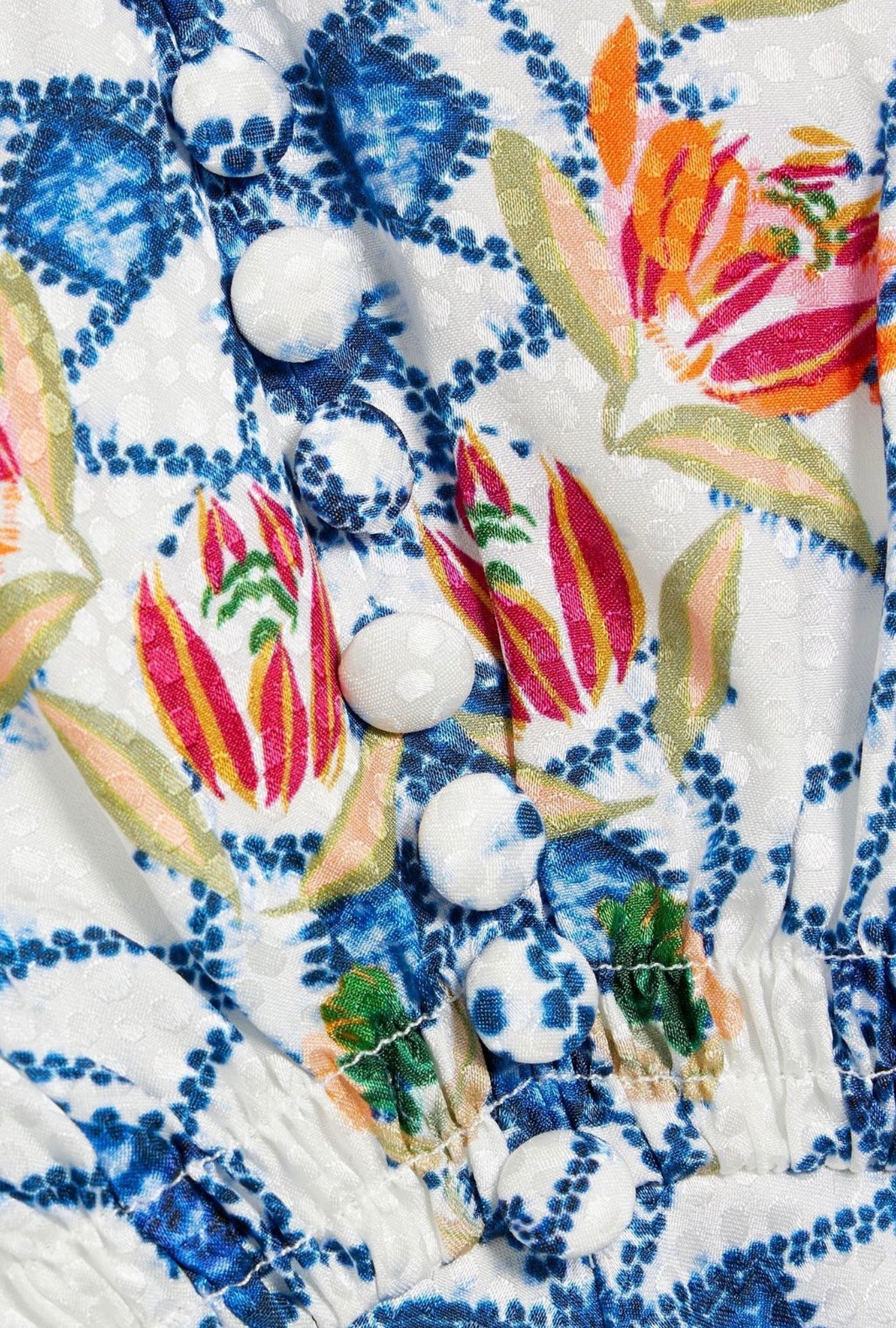 SALONI - Lea Printed Silk-Jacquard Maxi Dress