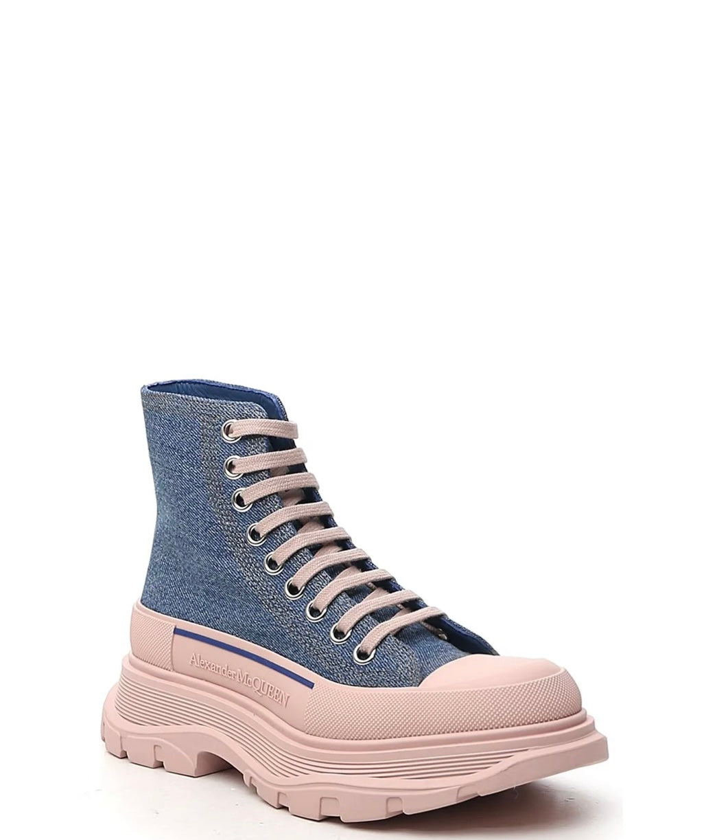 Alexander McQueen -Tread Slick Lace Up Sneaker Boots