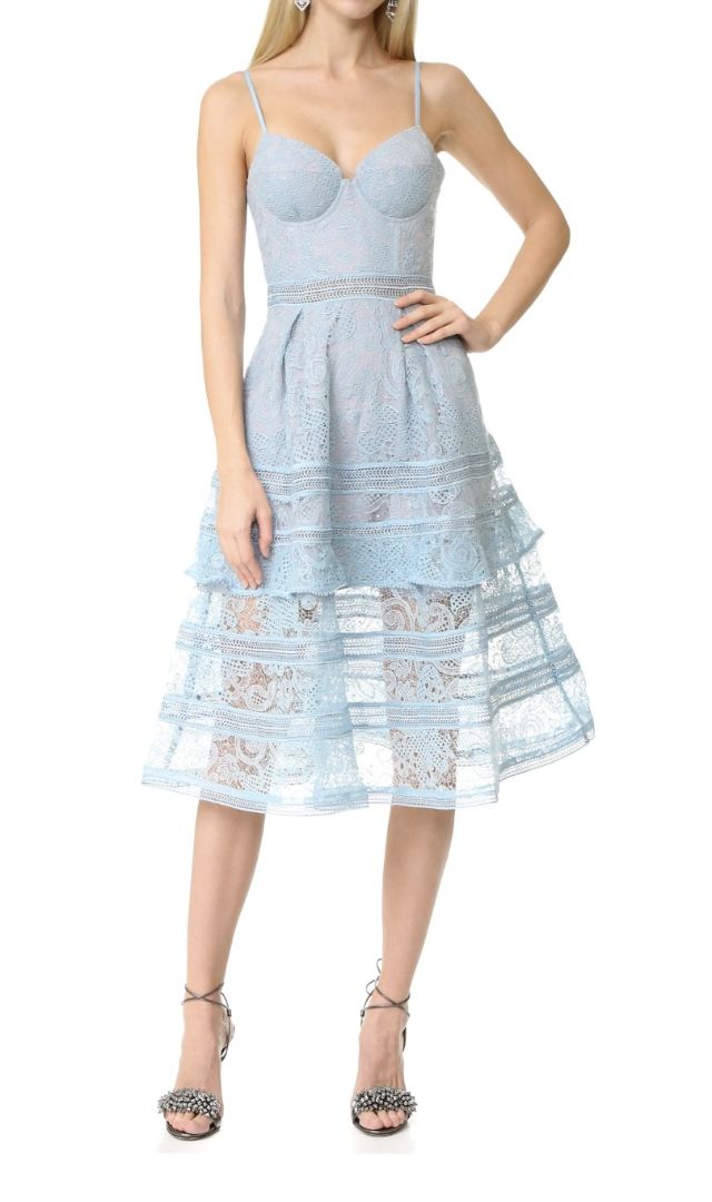 Self Portrait Paisley Lace Midi Dress
