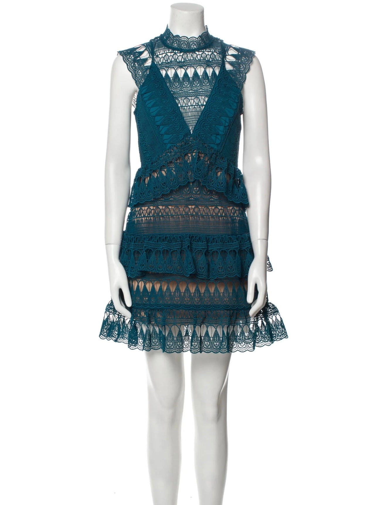 Self-Portrait
Lace Pattern Mini Dress