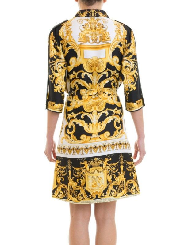 Versace Baroque Tribute ss 1992 Silk Robe Blouse