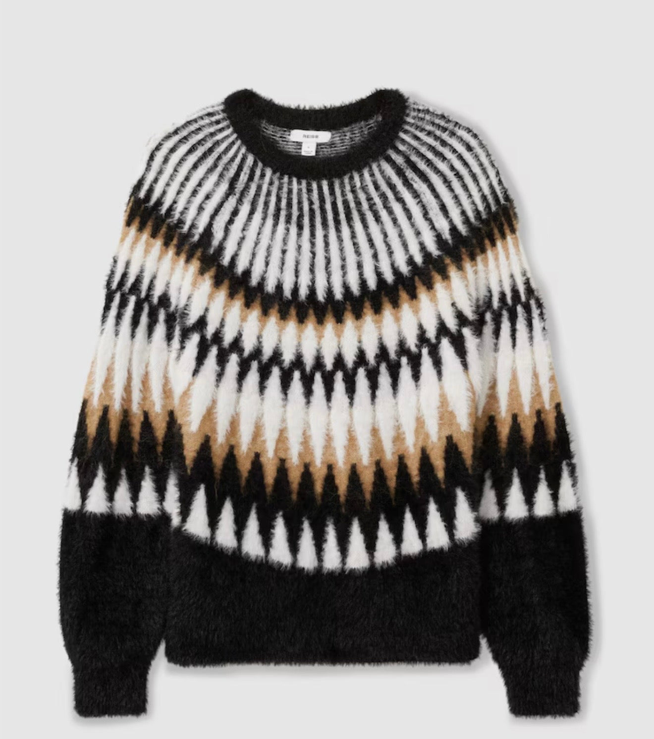 REISS bold fuzzy sweater