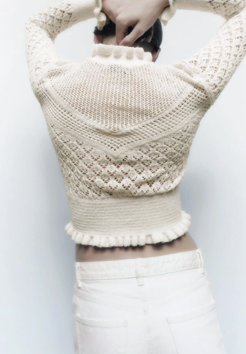 ZARA cream knit sweater