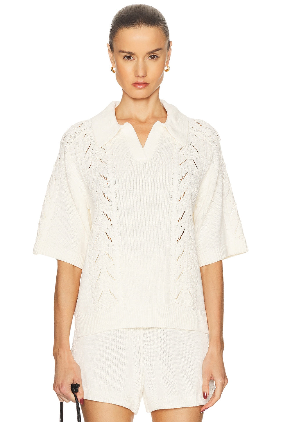 LOULOU STUDIO DE SAISON white collared knit sweater