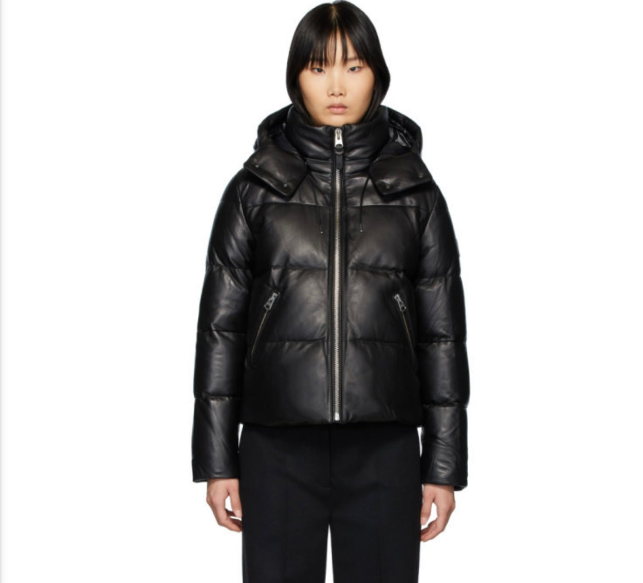 Mackage - Black Down and Leather Short Jacket