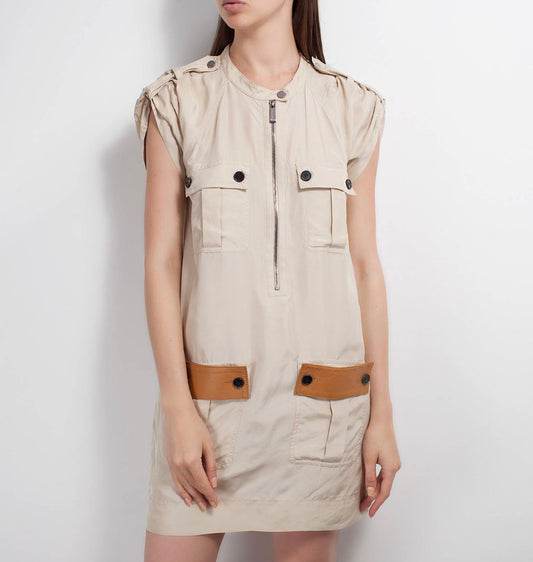 BARBARA BUI - lightweight taupe cargo dress