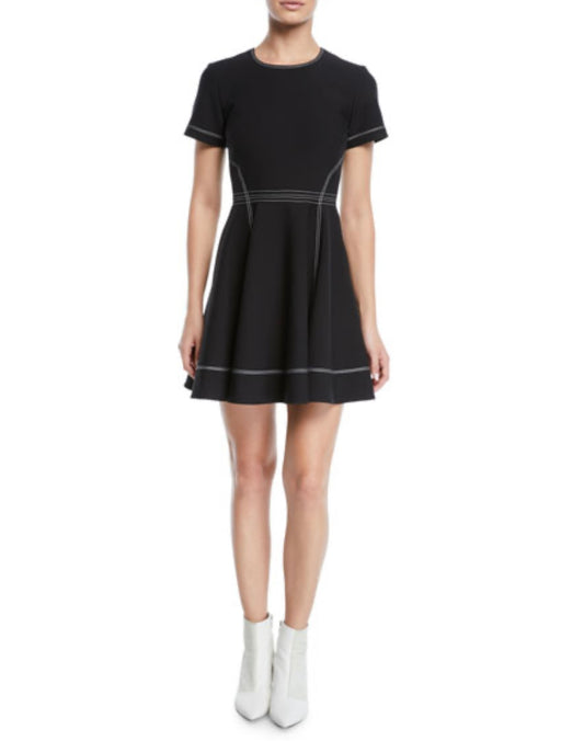 cinq a sept
Bryce Short-Sleeve Fit-and-Flare Mini Dress