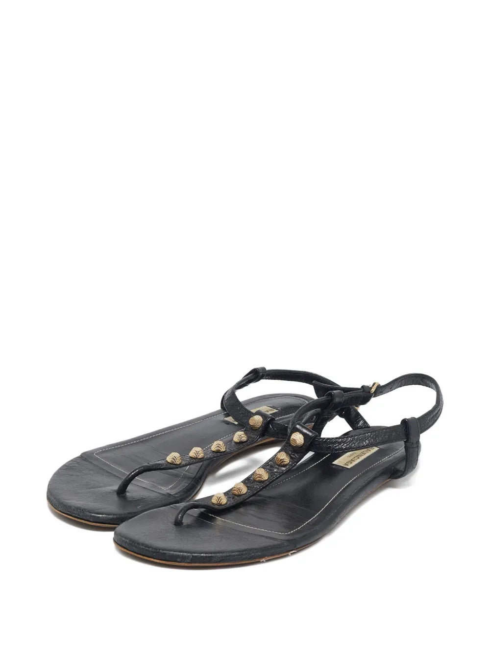 BALENCIAGA black t-strap sandal
