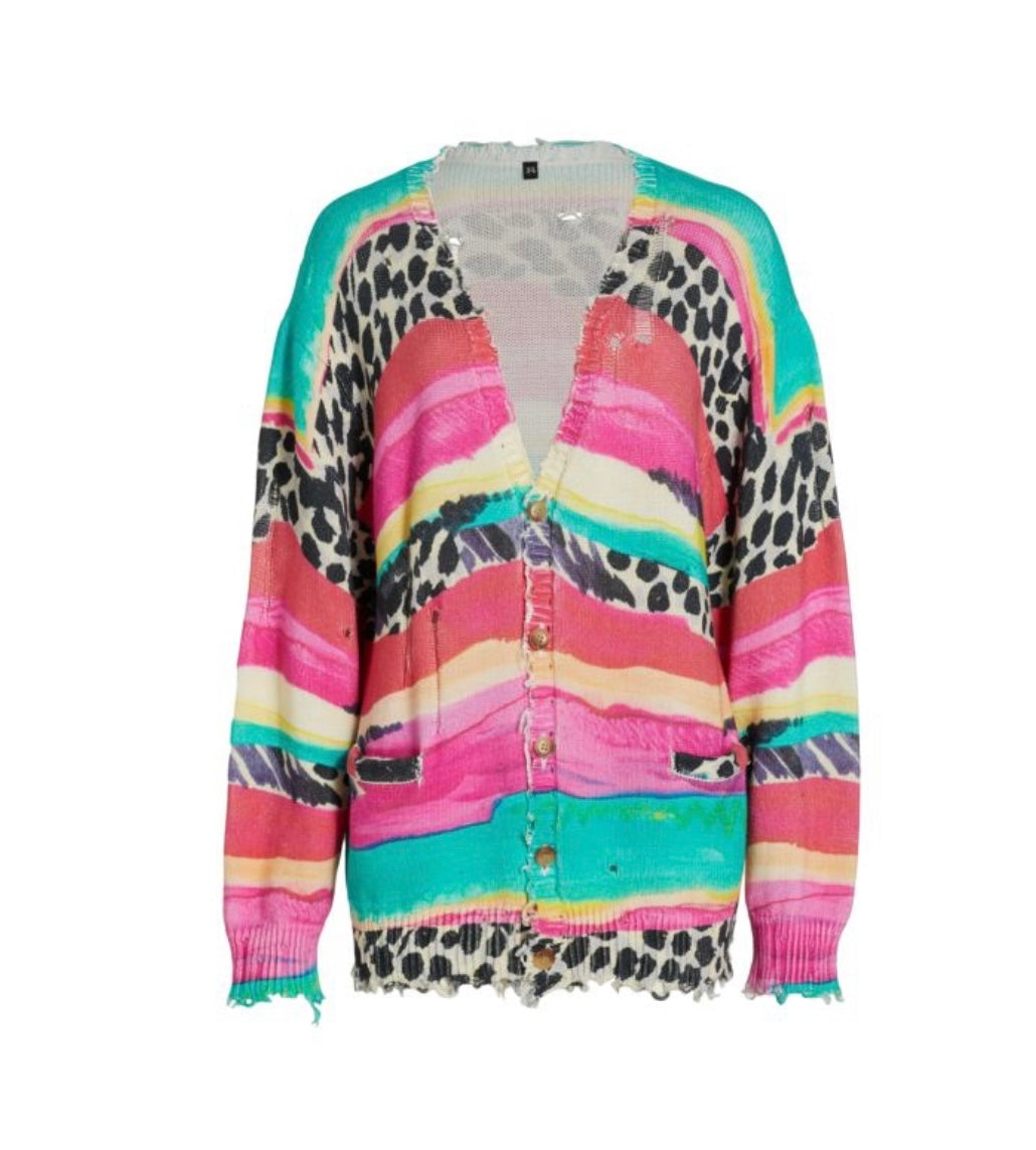 R13 Multi Strip Cardigan