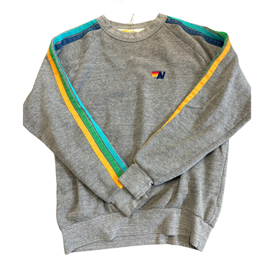 AVIATOR NATION 4 stripe crewneck