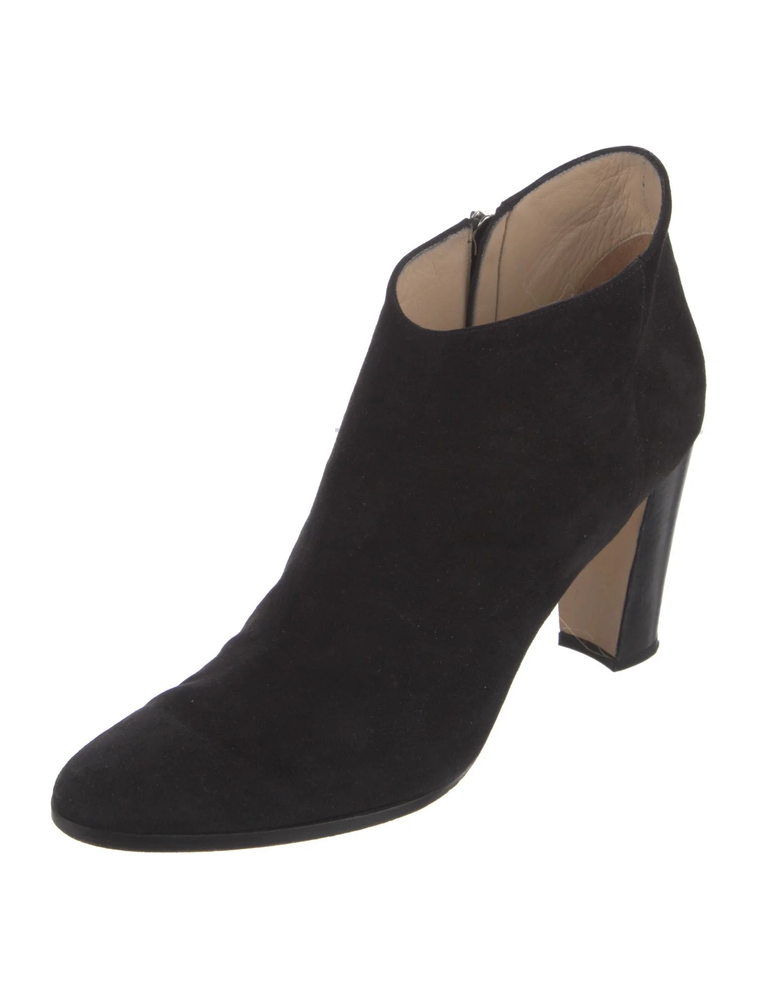 MANOLO BLAHNIK black suede booties