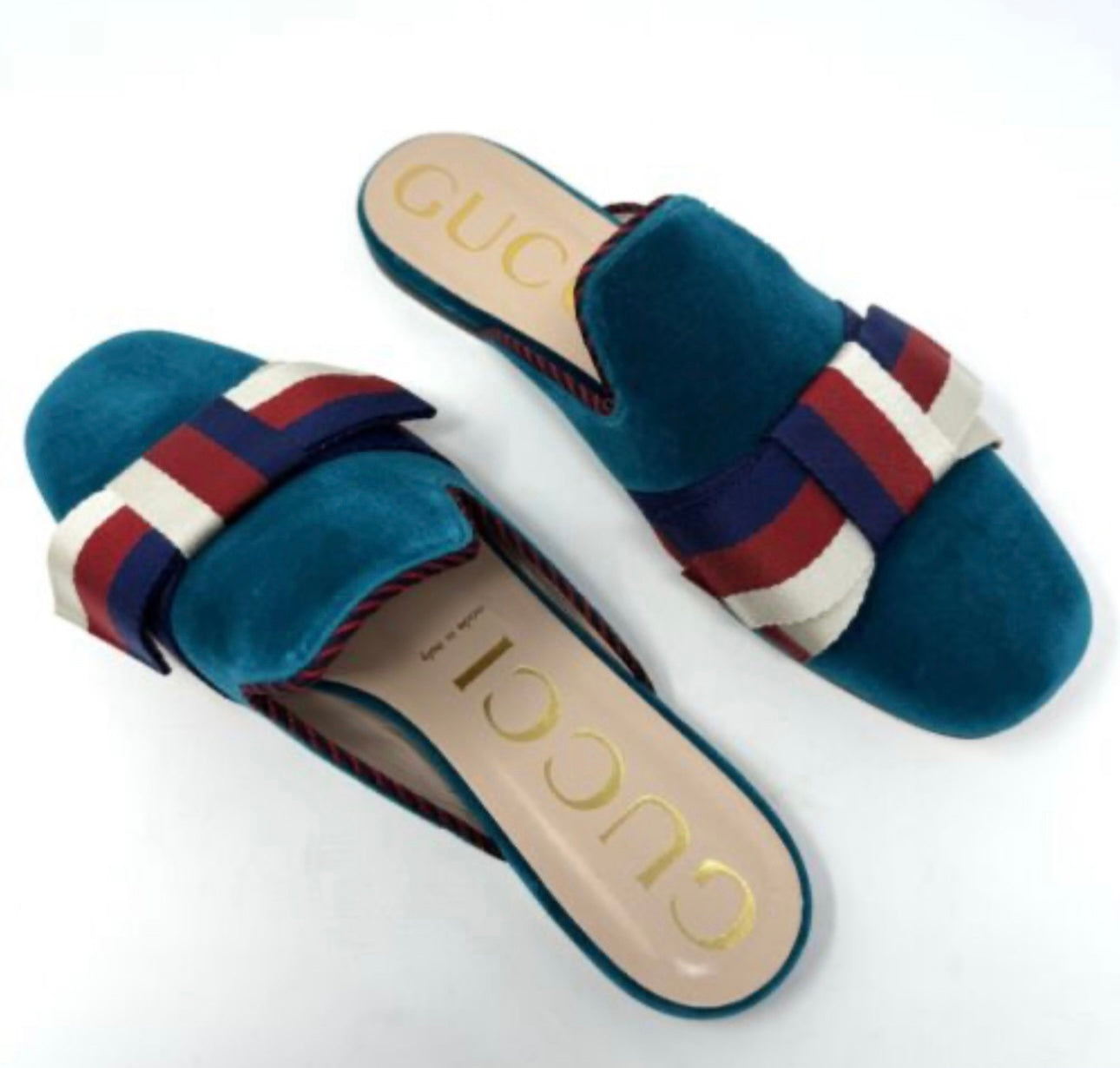 GUCCI - VELVET SLIDES