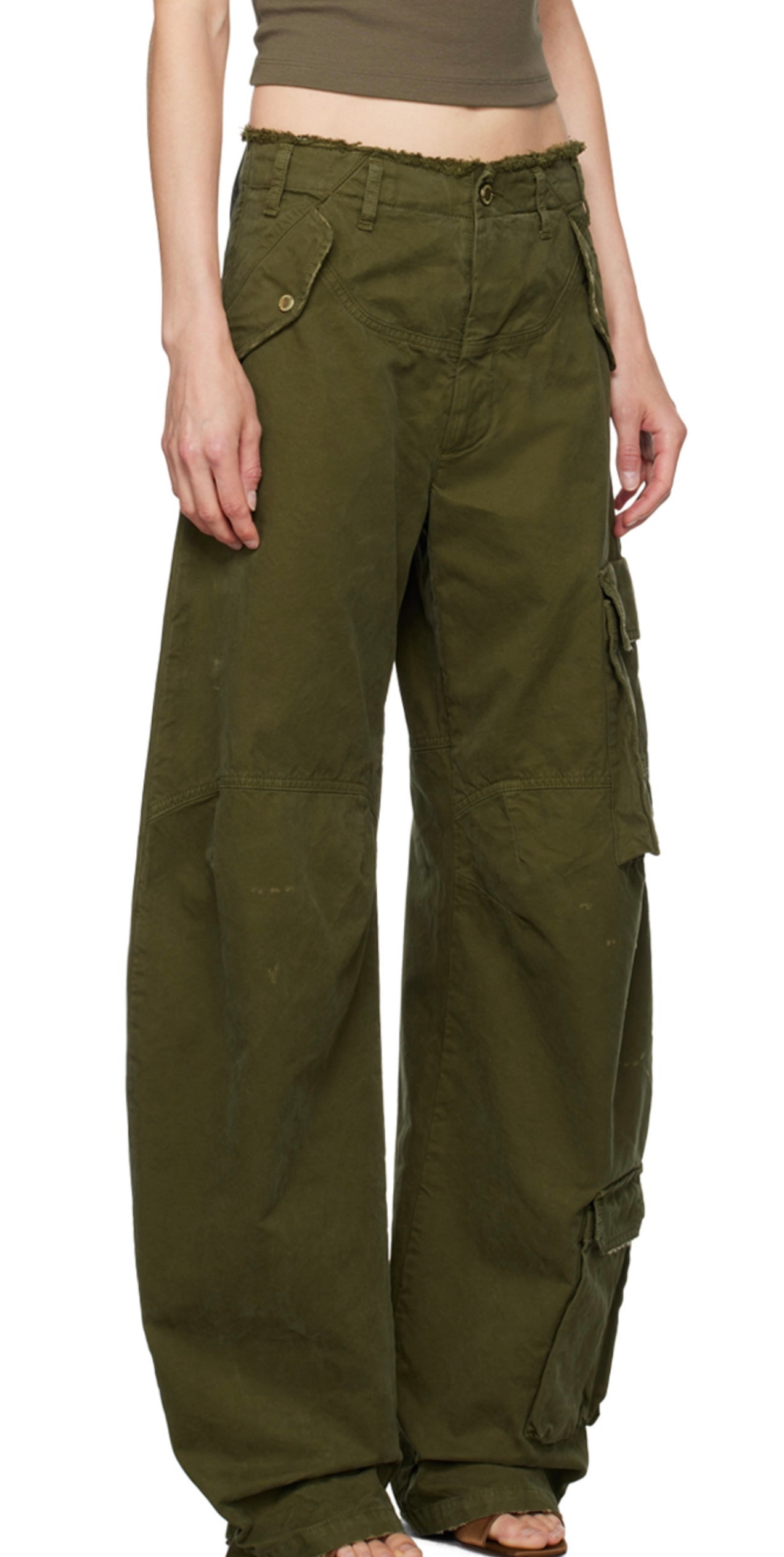DARKPARK 
Rosalind Bow Cotton Cargo Pants