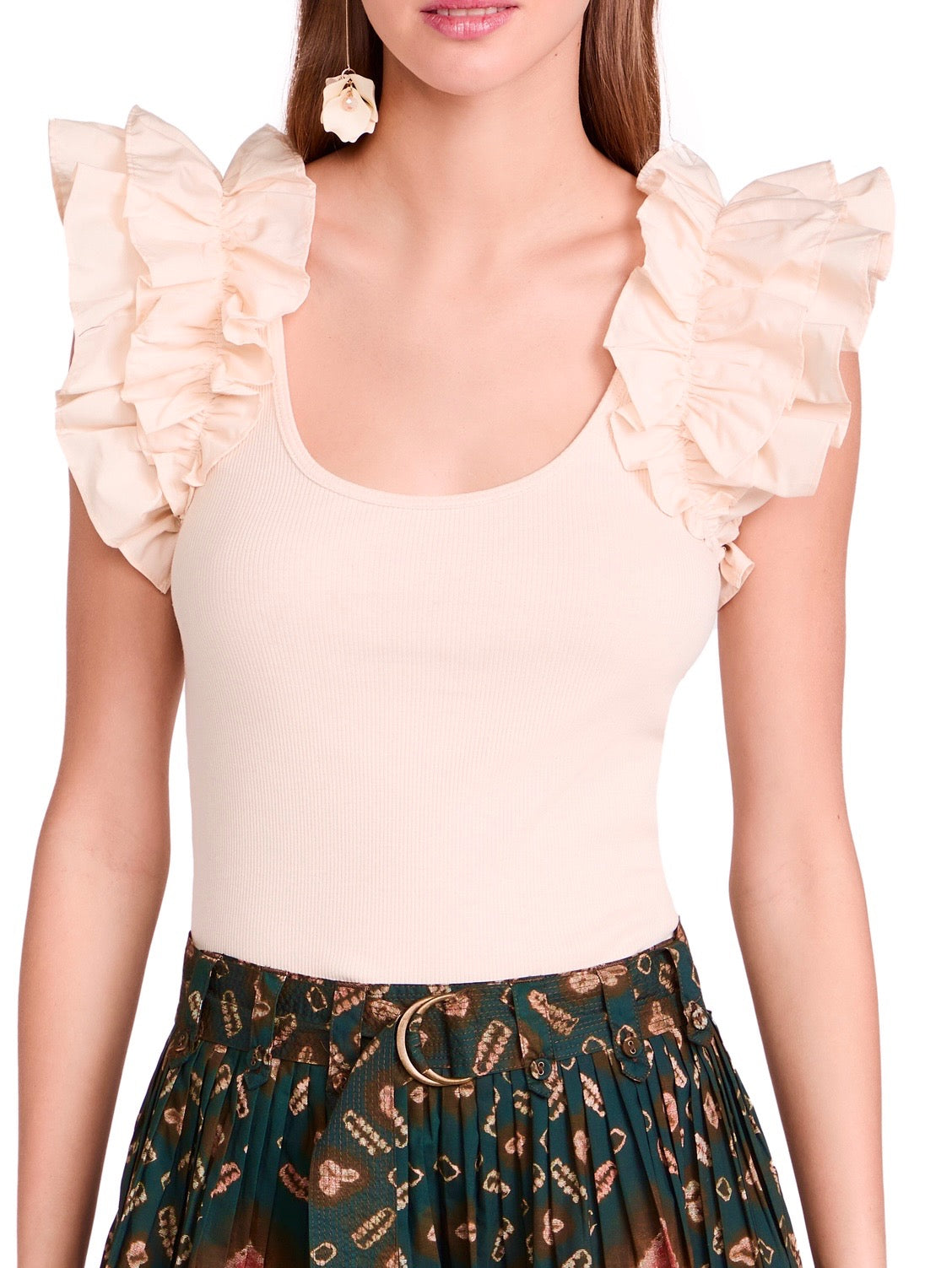 ULLA JOHNSON nude/peach tshirt