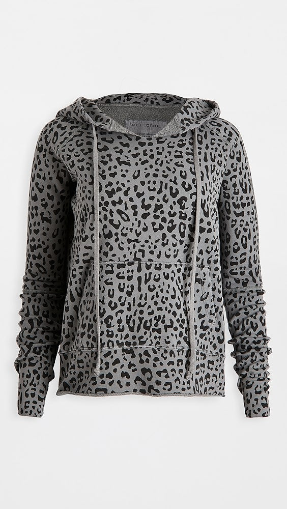 NILI LOTAN leopard print hoodie and drop pants