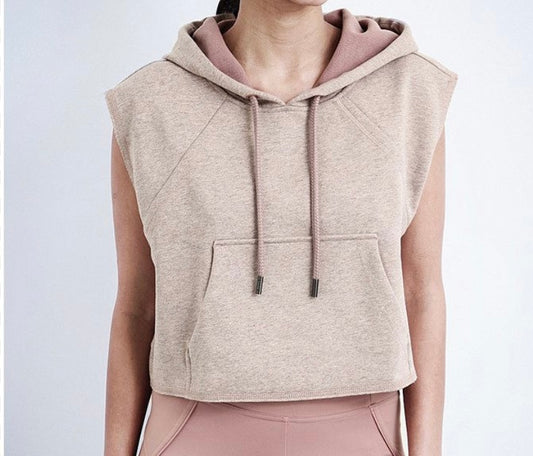 Adidas X Stella McCartney Cropped Sleeveless Hoodie