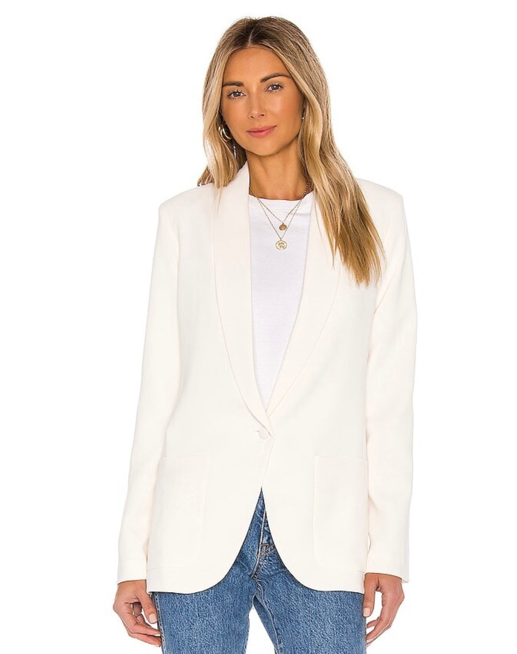 AMANDA UPRICHARD
Shawl Collar Blazer In Ivory