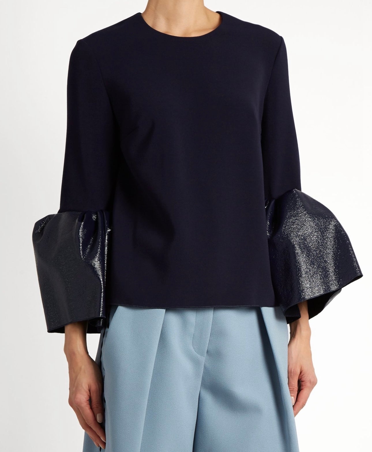 ROKSANDA - Truffaut bell-sleeved stretched cady top