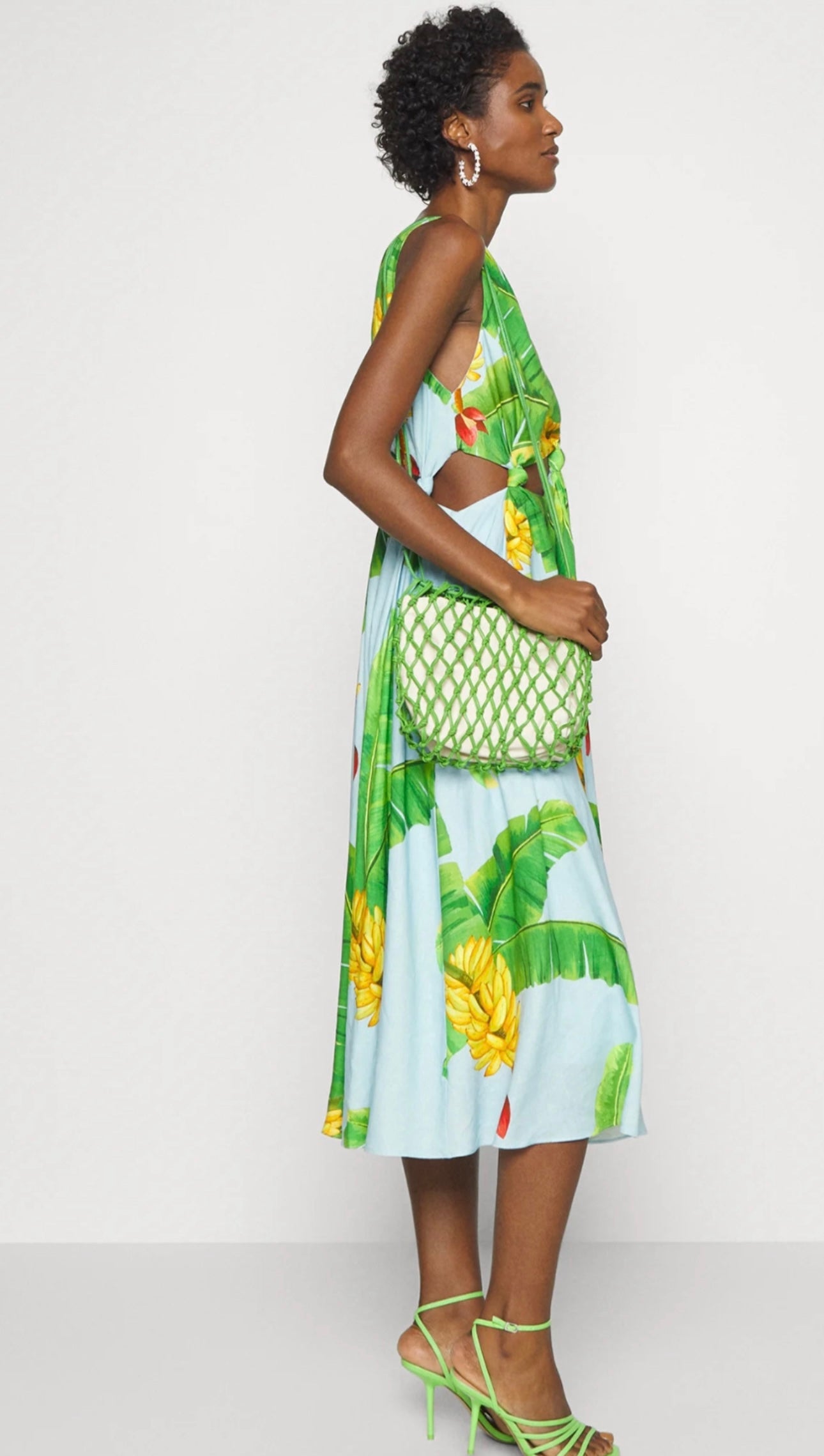 Farm Rio - Banana Cut-Out Midi Dress