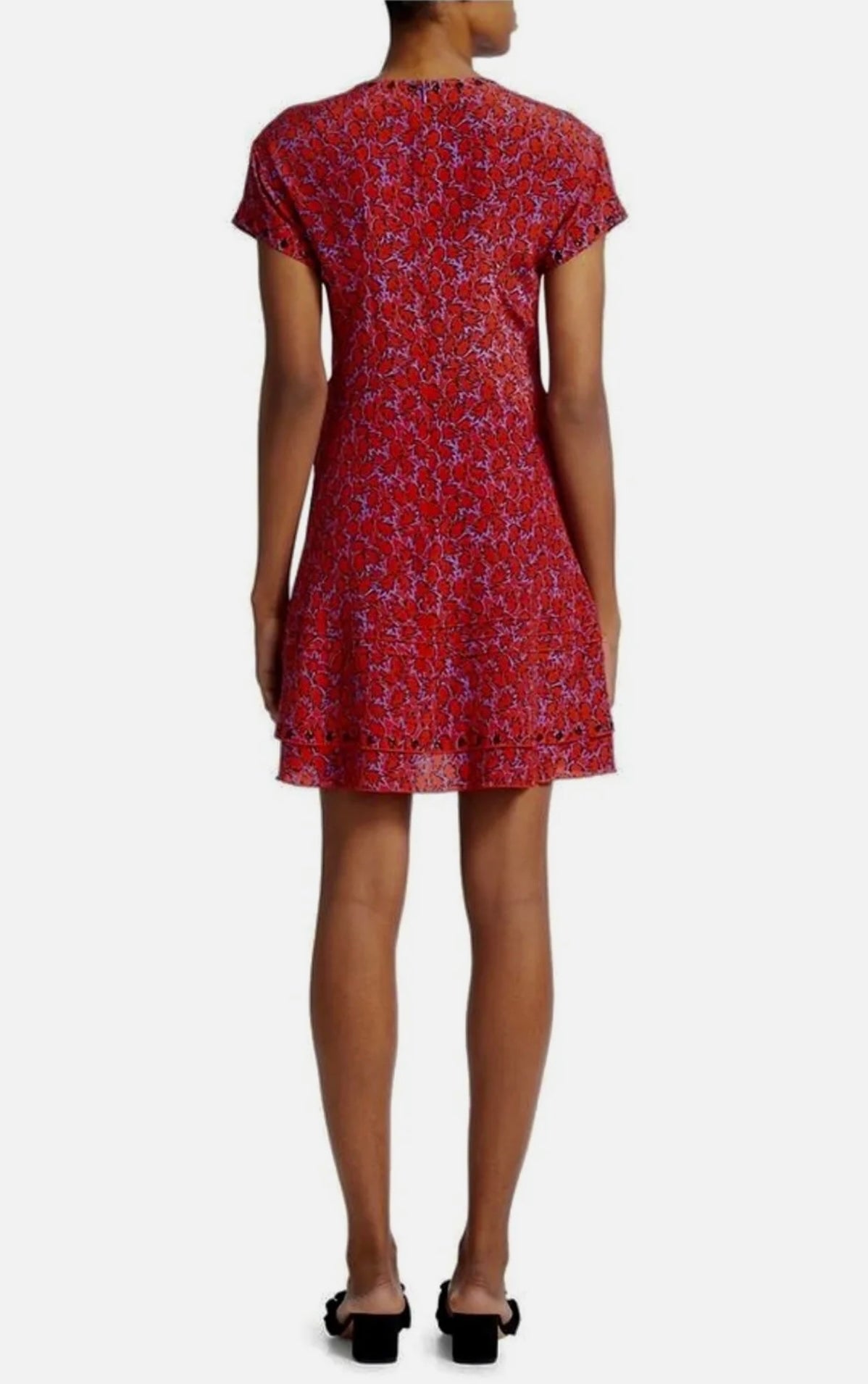 Derek Lam 10 Crosby - floral red v-neck dress