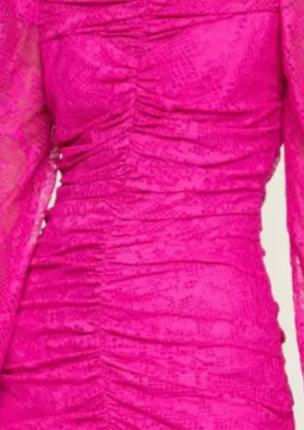 SAYLOR hot pink lace dress