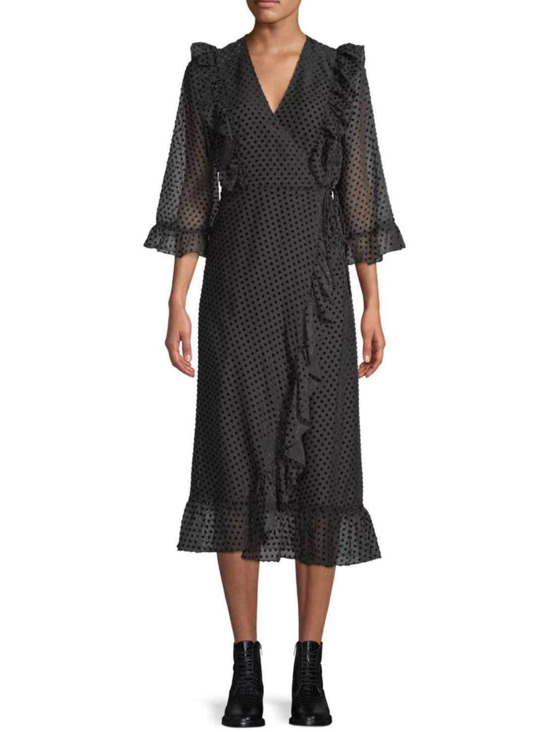 GANNI - Black Wrap Dress