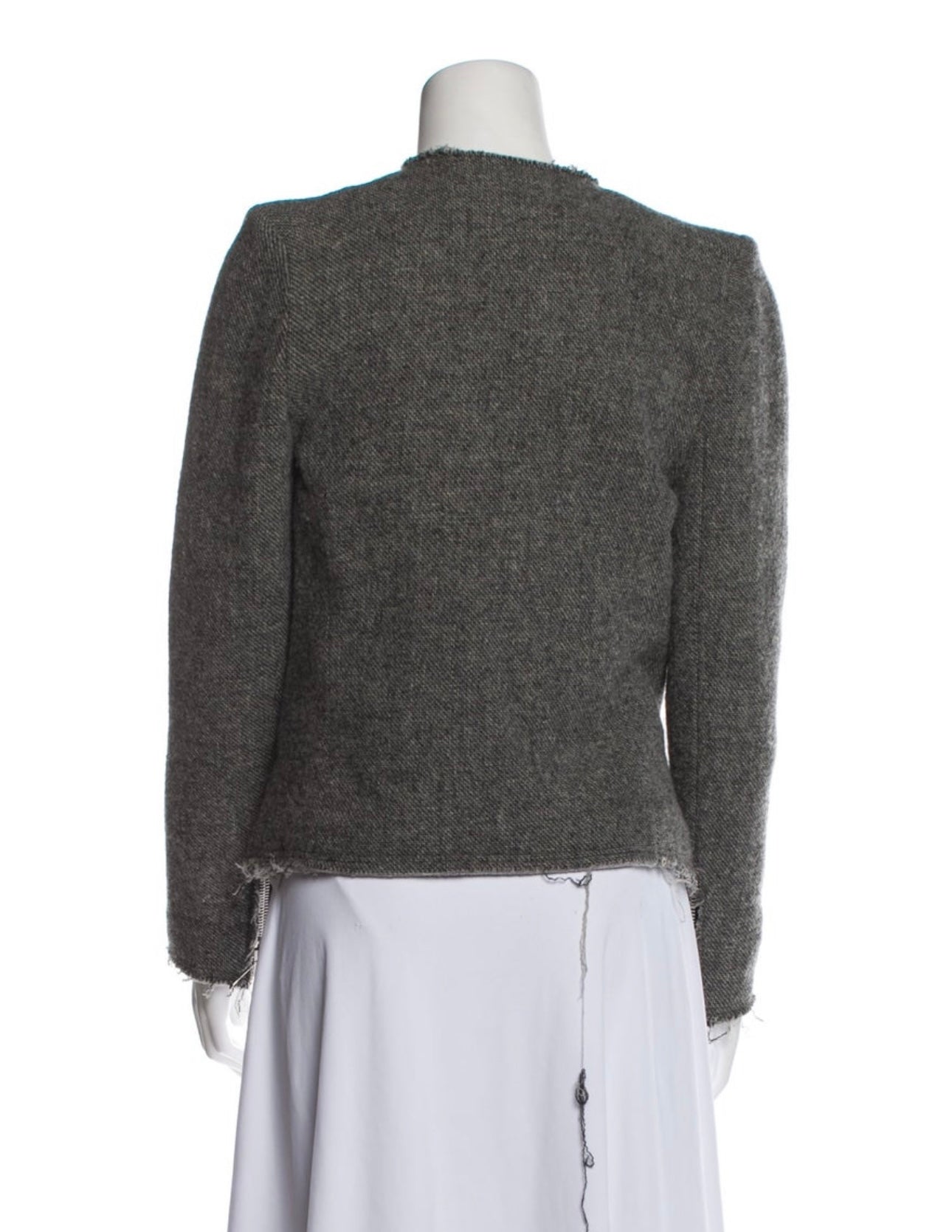 IRO - GREY TWEED ZIP JACKET