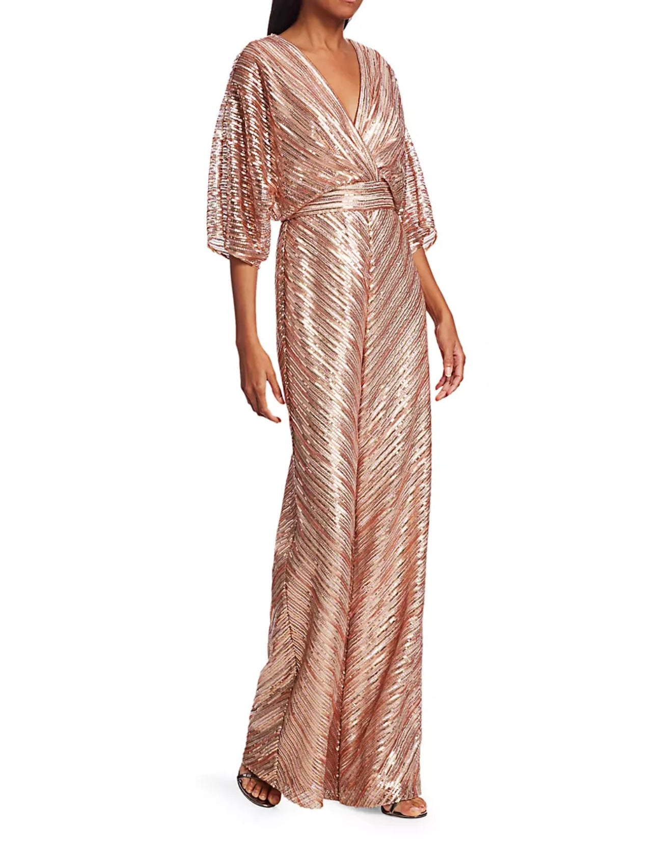 Theia - 
Sequin Embroidered Jumpsuit