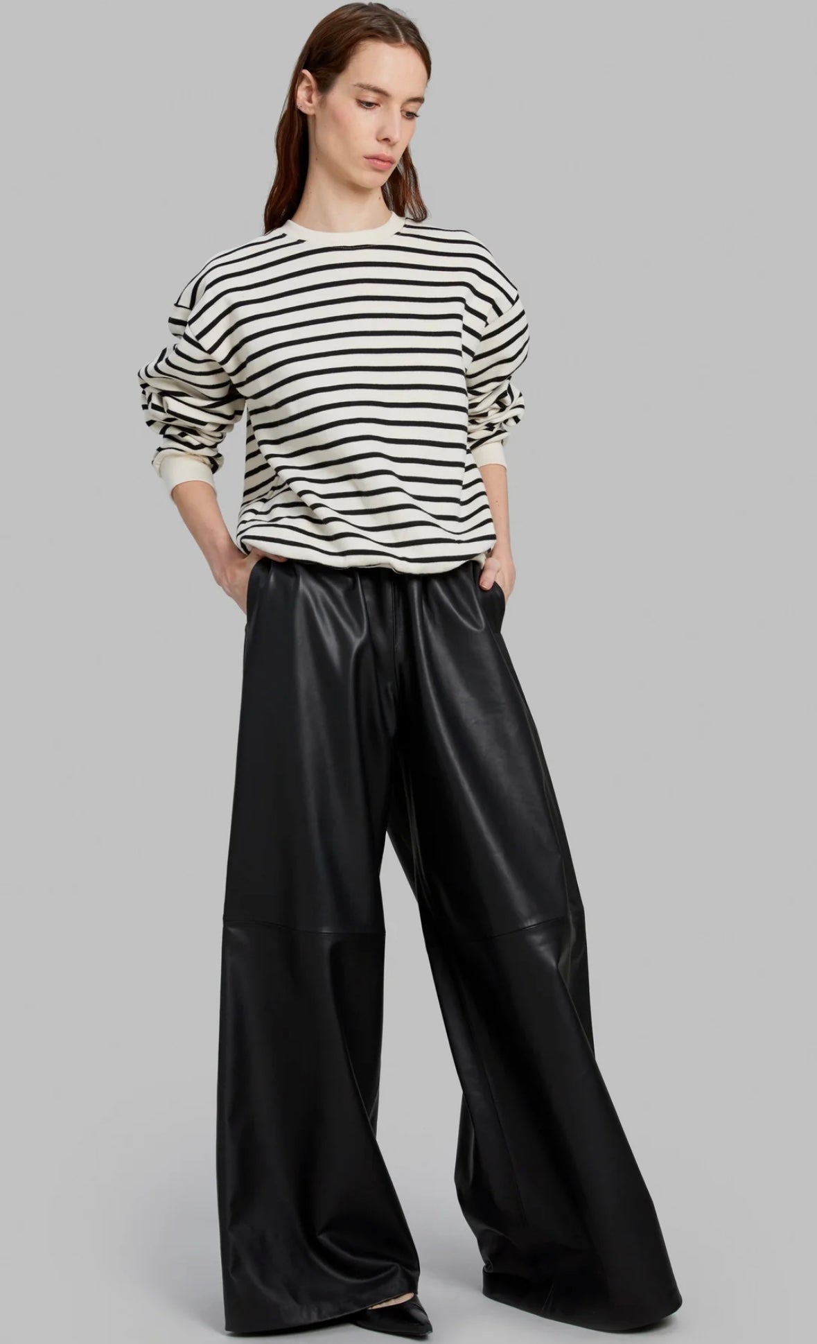 THE FRANKIE SHOP - SAINT STRIPE SWEATER - BLACK/WHITE STRIPE