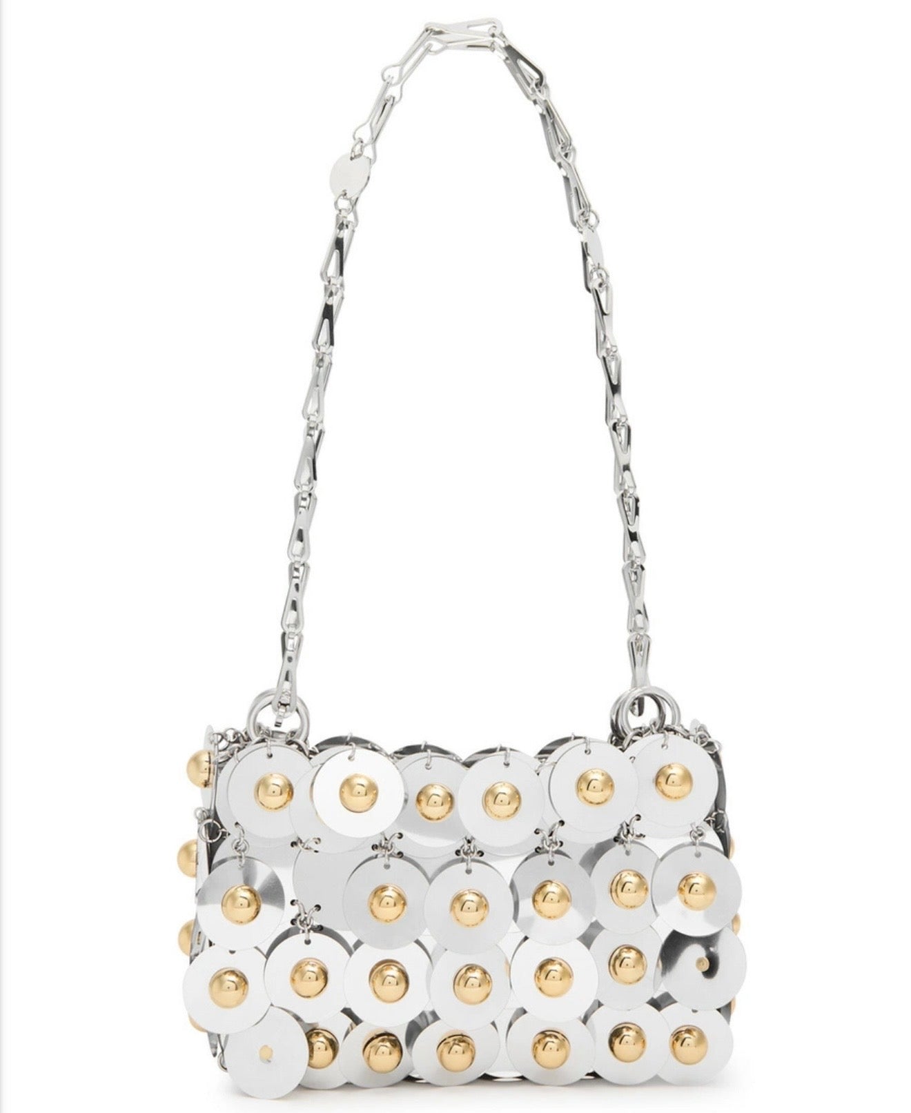 Rabanne Sparkle Nano Sphere Embellished Nylon Shoulder bag - Silver