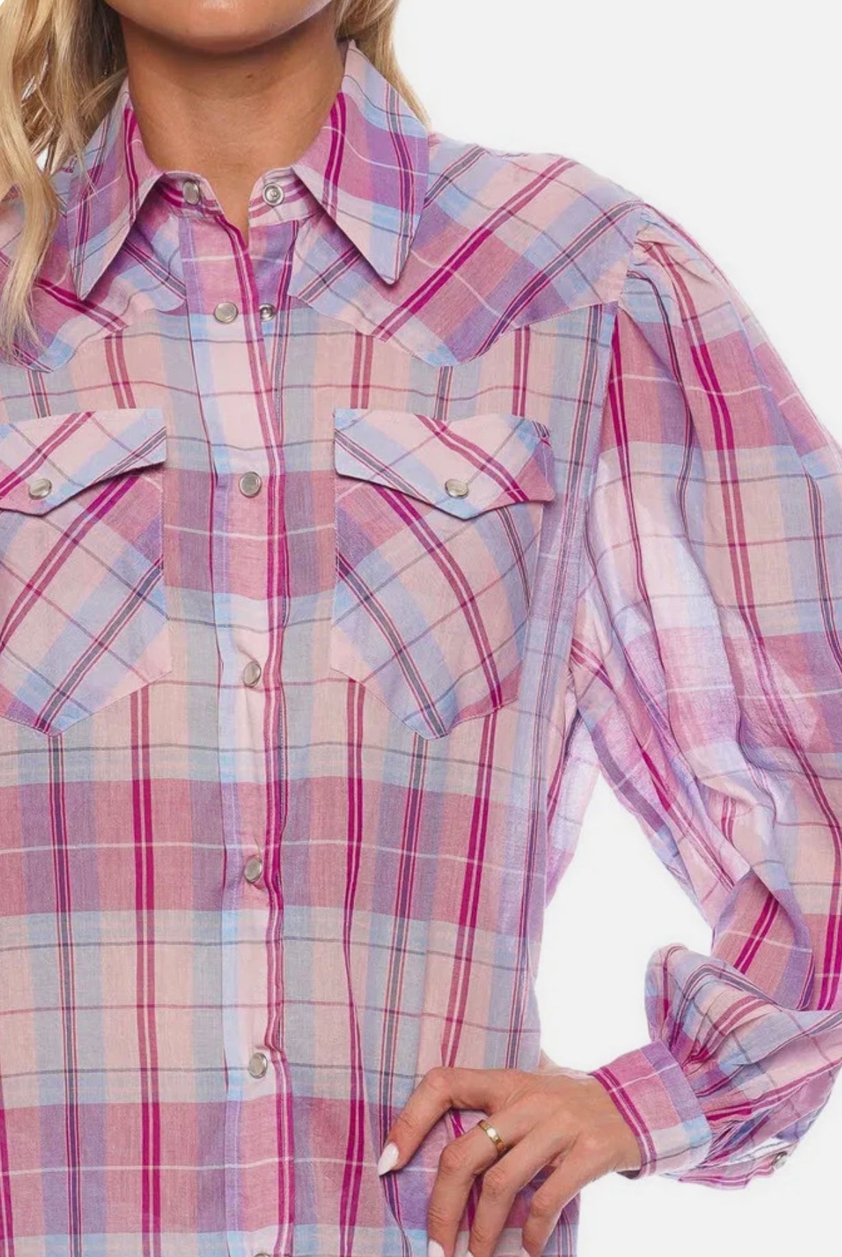 Isabel Marant Etoile / Brittany Pink Check Mini Shirt Dress