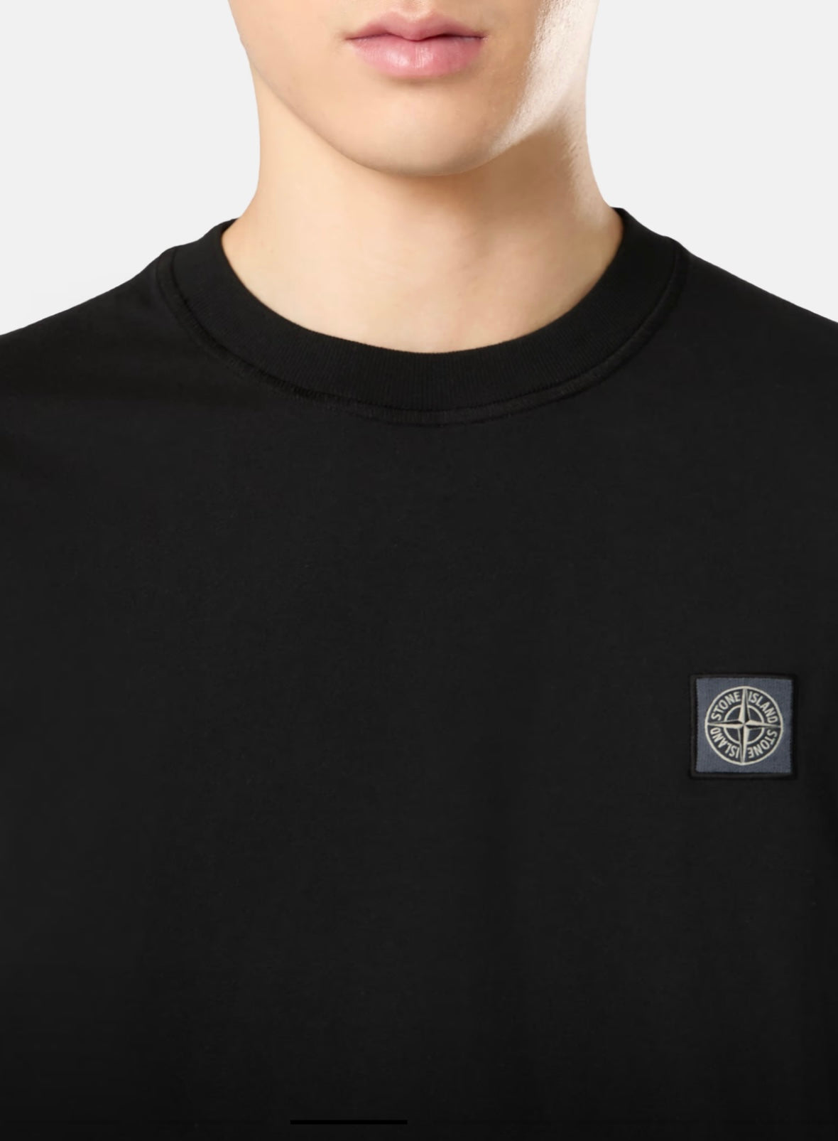 STONE ISLAND - 2100237 ORGANIC COTTON JERSEY 'FISSATO' EFFECT
