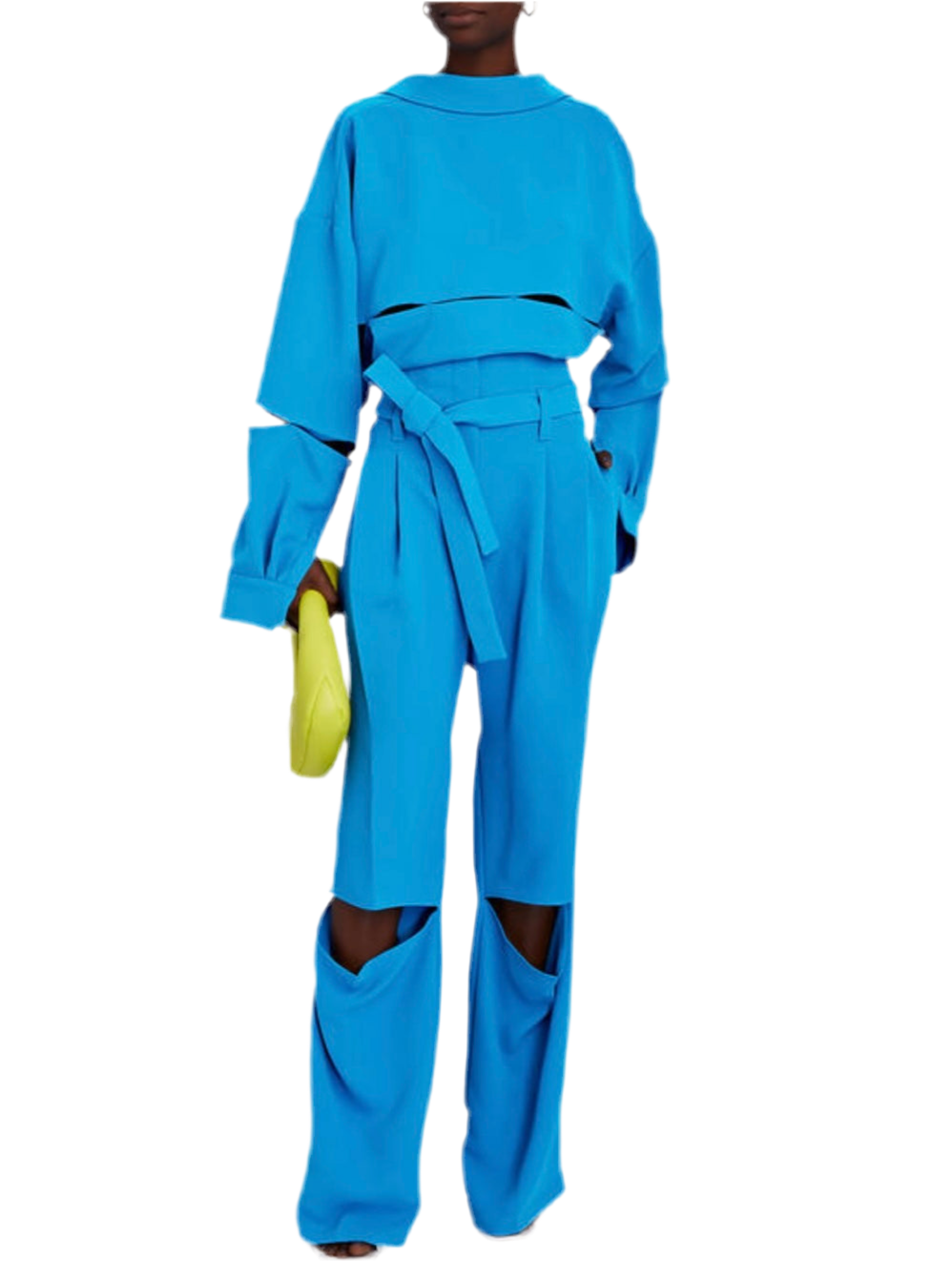 A.W.A.K.E. MODE
Cut-Out Pleated Straight-Leg Pants